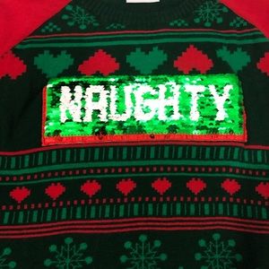 holiday sweater naughty nice mermaid sequins holiday sweater naughty nice mermaid sequins
